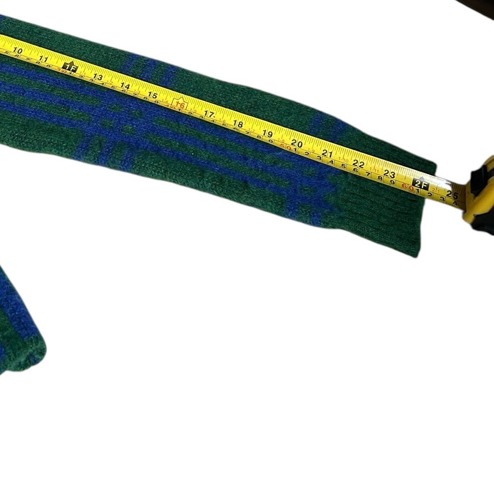 Simons Plaid Knit Button-Up Cardigan – Green & Blue. S/M - Picture 9 of 15